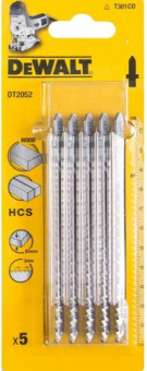 DeWalt Пилка д/лобзика п/дер.HCS 116x87x3.0x65 мм, T301CD 5шт 